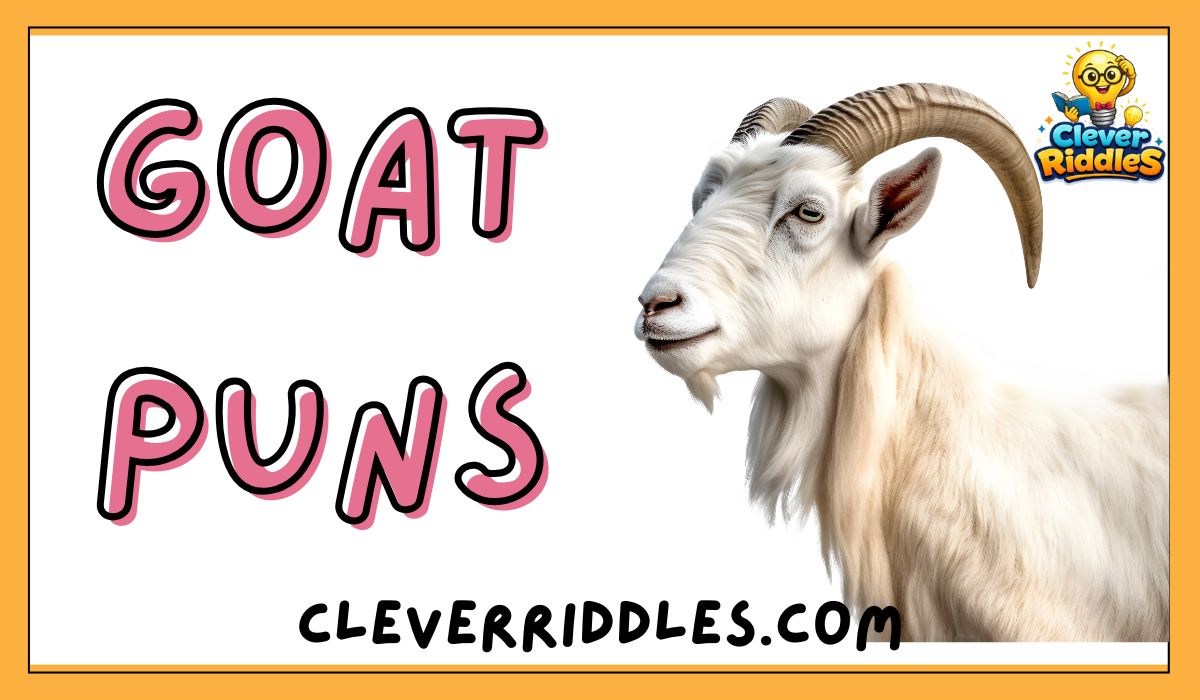 best funny goat puns clever captions and GOAT jokes collection