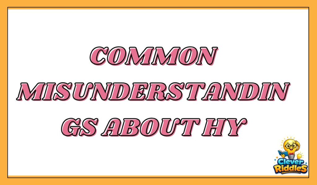 Common Misunderstandings About HY