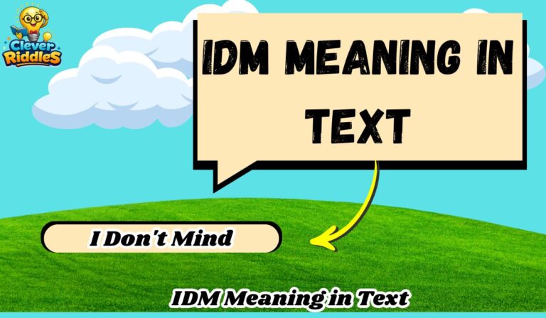 IDM Meaning in Text: What Does IDM Mean?